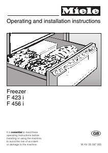 Handleiding Miele F 456 i Vriezer