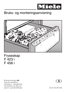 Bruksanvisning Miele F 456 i Fryser