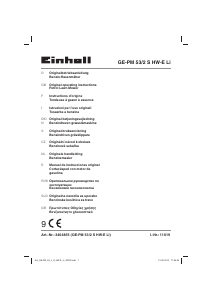 Handleiding Einhell GE-PM 53/2 S HW-E Li Grasmaaier