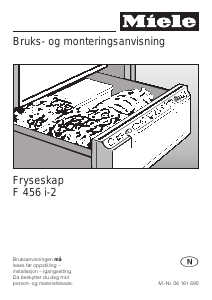 Bruksanvisning Miele F 456 i-2 Fryser