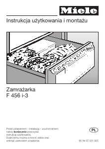 Instrukcja Miele F 456 i-3 Zamrażarka