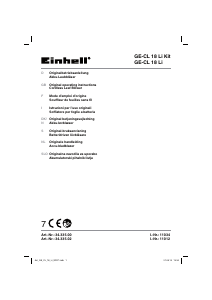 Manual Einhell GE-CL 18 Li Leaf Blower