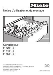 Mode d’emploi Miele F 7261 S Congélateur