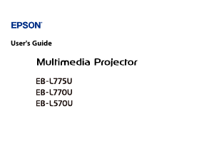 Handleiding Epson EB-L770U Beamer