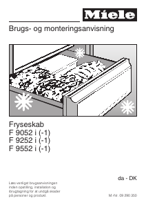 Brugsanvisning Miele F 9552 i-1 Fryser