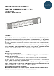 Handleiding Evolar EVO-WMH2000 Terrasverwarmer