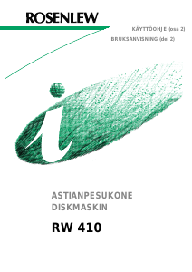 Käyttöohje Rosenlew RW410 Astianpesukone
