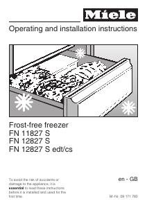 Manual Miele FN 12827 S Freezer