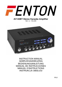 Mode d’emploi Fenton AV120BT Amplificateur