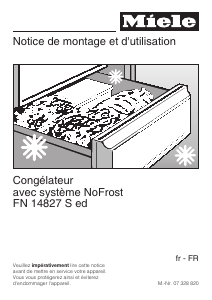 Mode d’emploi Miele FN 14827 S Congélateur