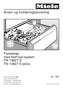Bruksanvisning Miele FN 14827 S ed/cs Fryser