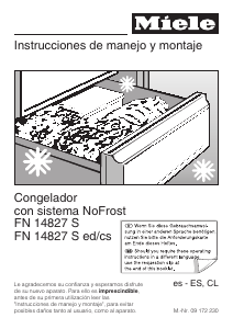 Manual de uso Miele FN 14827 S ed/cs Congelador