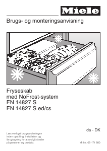 Brugsanvisning Miele FN 14827 S ed/cs Fryser