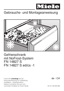 Bedienungsanleitung Miele FN 14827 S ed/cs-1 Gefrierschrank