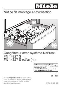 Mode d’emploi Miele FN 14827 S ed/cs-1 Congélateur