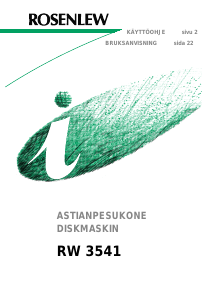 Käyttöohje Rosenlew RW3541 Astianpesukone
