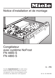 Mode d’emploi Miele FN 4893 S Congélateur