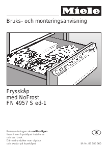 Bruksanvisning Miele FN 4957 S ed-1 Frys