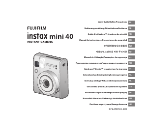 Руководство Fujifilm Instax Mini 40 Камера