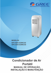 Manual Gree GPC12AH-A3NNC3B Ar condicionado