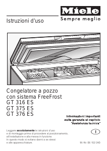 Manuale Miele GT 375 ES Congelatore