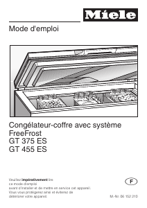 Mode d’emploi Miele GT 375 ES Congélateur