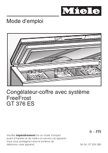 Mode d’emploi Miele GT 376 ES Congélateur