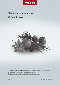 Bedienungsanleitung Miele K 7104 E Kühl-gefrierkombination
