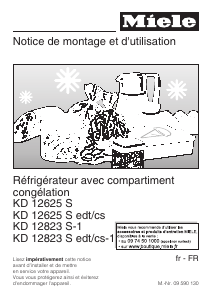 Mode d’emploi Miele KD 12625 S Réfrigérateur combiné