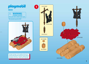 Handleiding Playmobil set 5655 Pirates Vlot