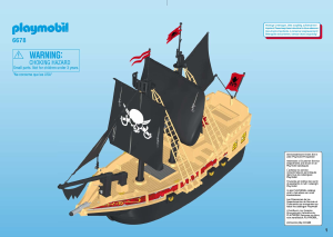 Manual Playmobil set 6678 Pirates Raiders ship