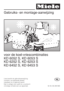 Handleiding Miele KD 6252 S Koel-vries combinatie