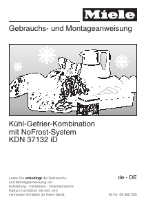 Bedienungsanleitung Miele KDN 37132 iD Kühl-gefrierkombination