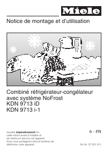 Mode d’emploi Miele KDN 9713 i-1 Réfrigérateur combiné