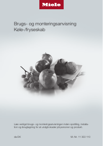 Brugsanvisning Miele KF 2901 Vi Køle-fryseskab