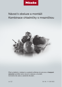 Manuál Miele KF 2982 Vi Lednice s mrazákem