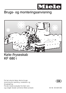 Brugsanvisning Miele KF 680 i Køle-fryseskab