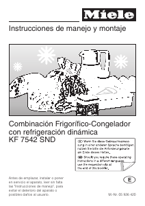 Manual de uso Miele KF 7542 SND Frigorífico combinado