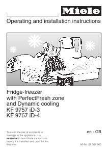 Handleiding Miele KF 9757 iD-3 Koel-vries combinatie