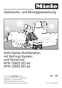 Bedienungsanleitung Miele KFN 12823 SD Kühl-gefrierkombination