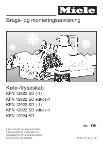 Brugsanvisning Miele KFN 12823 SD Køle-fryseskab