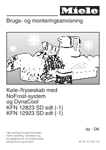 Brugsanvisning Miele KFN 12823 SD edt-1 Køle-fryseskab