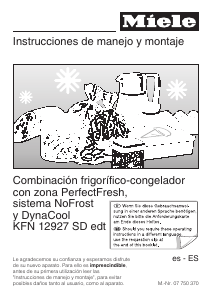 Manual de uso Miele KFN 12927 SD edt Frigorífico combinado