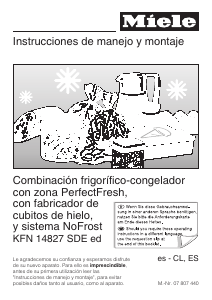 Manual de uso Miele KFN 14827 SDE ed Frigorífico combinado