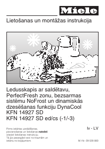 Rokasgrāmata Miele KFN 14927 SD ed/cs-3 Ledusskapis ar saldētavu