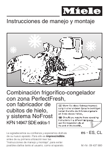 Manual de uso Miele KFN 14947 SDE ed/cs-1 Frigorífico combinado
