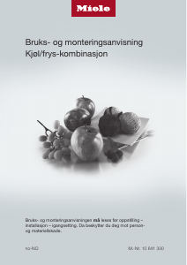 Bruksanvisning Miele KFN 29483 D edt/cs Kjøle-fryseskap