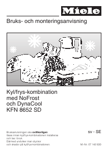 Bruksanvisning Miele KFN 8652 SD Kyl-frys