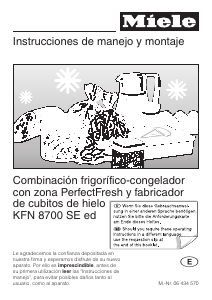 Manual de uso Miele KFN 8700 SE ed Frigorífico combinado