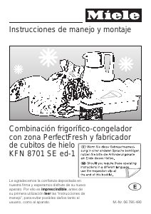 Manual de uso Miele KFN 8701 SE ed-1 Frigorífico combinado